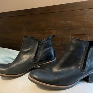 COPY - Korks by Korkease Black Leather Heeled Ankle Boots